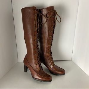 Cole Haan Leather Lace Up Boots
